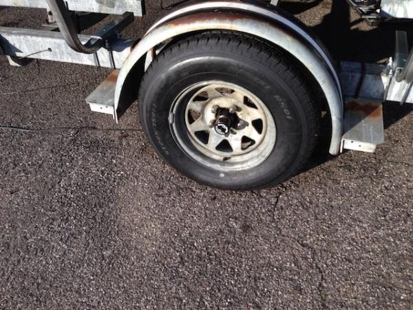 Totally rebuilt this trailer.  And it turns out I need a bigger one.  This trailer has new springs, bearings, load range E tires, and all new wiring and lights.