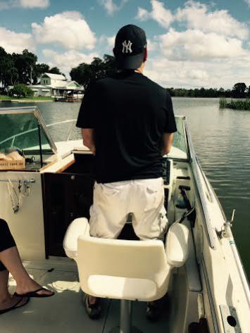 Driving my new boat, for the first time - Lake Dora, FL.