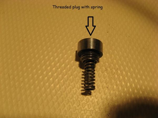 Threaded plug with spring